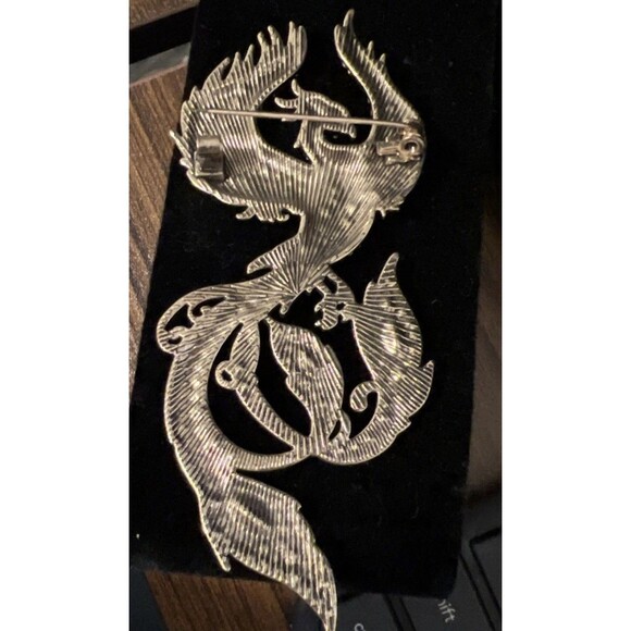 Jewelry Brooch Red Phoenix Brooch Rhinestone - Picture 8 of 13